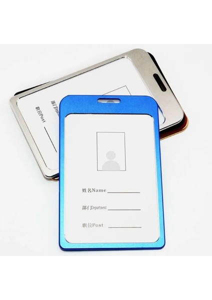 Kırmızı Yatay Alüminyum Alaşımlı Kart Tutucu Kordon Rozet Makarası Ofis Şirket Personeli Işçi Geçiş Kredi Kimlik Kartı Rozeti Tutucu Iş Malzemeleri (Yurt Dışından) indirimleri