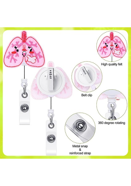 Stil 4 1 Adet Geri Çekilebilir Hemşire Rozet Makarası Klip Rozet Tutucu Öğrenciler Doktor Kimlik Kartı Tutucu Kawaii Woundplast ve Organ Desen (Yurt Dışından)