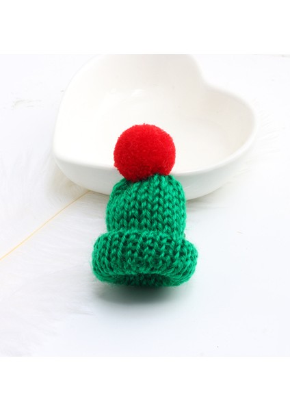 Kırmızı-Yeşil Kadın Broş Pin Sevimli Mini Şapka Rozeti Noel Yeni Yıl Hediye Kazak Ceketler Dıy Şapkalar Çocuklar Kış Aksesuarları Sırt Çantası Dekor (Yurt Dışından)