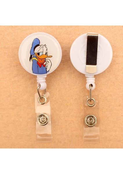 1 Adet Minnie Mouse Donald Papatya Ördek Disney Tarzı Ölçeklenebilir Rozet Makara Tutucu Hemşire Doktor Öğrenci Adı Etiketi ve Kimlik Tutucu Aksesuarları (Yurt Dışından)