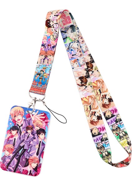 16 CB0181 Anime Kart Kılıfları Kordon Anahtar Kordon Cosplay Rozeti Kımlık Kartları Sahipleri Boyun Askıları Anahtarlıklar Öğrenci Ofis Aksesuarları (Yurt Dışından)