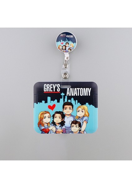 Stil 4 Grey's Anatomy Geri Çekilebilir Rozet Tutucu Makara Hemşire Sergi Kartı Tutucu Doktor Kımlık Kartı Zincir Klipleri Okul Öğrenci Ofisi (Yurt Dışından)