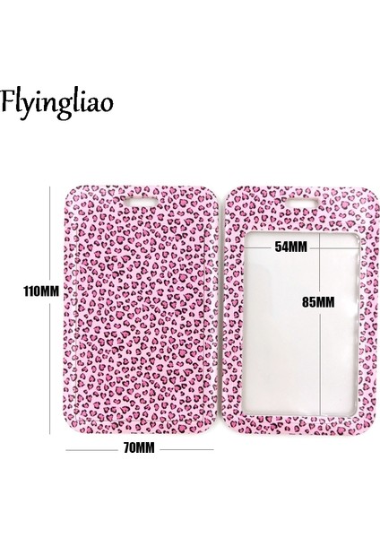 Kart Sahibinin Pembe Leopar Desenli Kordon Kredi Kartı Kimlik Tutucu Çanta Öğrenci Kadın Seyahat Kartı Kapak Rozeti Araba Anahtarlık Süslemeleri (Yurt Dışından) modelleri