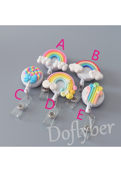 C Yeni Lolipop Gökkuşağı Hemşire Geri Çekilebilir Makaralı Isimlik Kimlik Kartı Klibi Çekme Adı Etiketi Rozet Tutucu Hastane Okul Ofis Kırtasiye (Yurt Dışından) modelleri