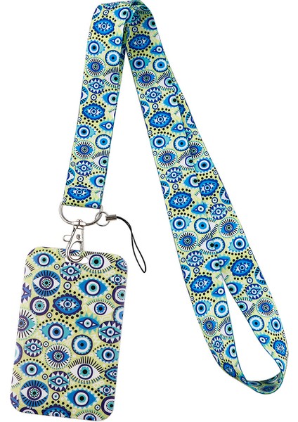 Stil 6 ER1918 Türk Nazar Kordon Anahtar Kımlık Kartı Spor Salonu Mavi Telefon Askıları USB Rozet Tutucu Dıy Asmak Halat Moda Kement Kordon Hediye (Yurt Dışından)