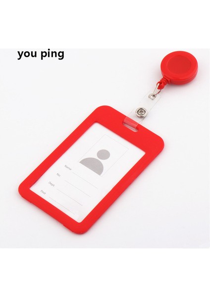 Kırmızı-A Yüksek Kalite 12 Renkli Kart Kapağı Otobüs Kartı Geri Çekilebilir Çekme Rozeti Tutucu Ticari Kredi Kartları Banka Kimlik Kartı (Yurt Dışından)