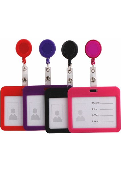 Kırmızı-A Yüksek Kalite 12 Renkli Kart Kapağı Otobüs Kartı Geri Çekilebilir Çekme Rozeti Tutucu Ticari Kredi Kartları Banka Kimlik Kartı (Yurt Dışından) indirimleri