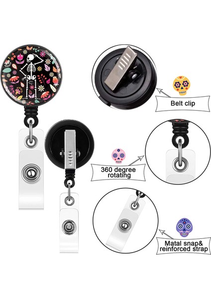 Rüya Kelebek 1 Adet Geri Çekilebilir X-Ray Rozet Makara Tutucu Çiçek Hemşirelik Yaka Kartı Makara Ortopedik Rozet Tutucu Timsah Klip (Yurt Dışından) indirimleri