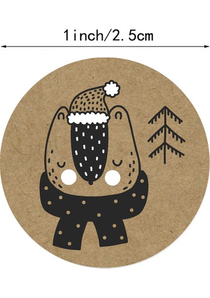 QY783-100 Adet 100-500 Adet 6 Tasarımlar 1 Inç Noel Tema Mühür Etiketleri Çıkartmalar Dıy Hediye Pişirme Paketi Zarf Kırtasiye Dekorasyon (Yurt Dışından) fırsatları