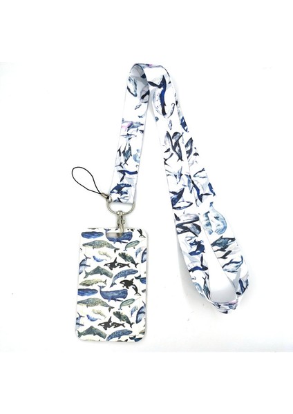 Boyun Askısı Tutucu Yunus Balina Okyanus Karikatür Sevimli Kredi Kartı Tutucu Kordon Kadın Erkek Çocuk Öğrenci Rozet Makarası Kımlık Adı Otobüs Klipleri Kart Rozeti Tutucu (Yurt Dışından)