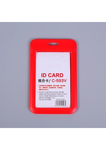 Kırmızı Kimlik Etiketi Business Pass Otobüs Kartı Kılıfı Rozet Tutucu Çok Renkli Kimlik Çalışma Izni Kılıfı Çalışanın Çalışma Kartı Kılıfı (Yurt Dışından)