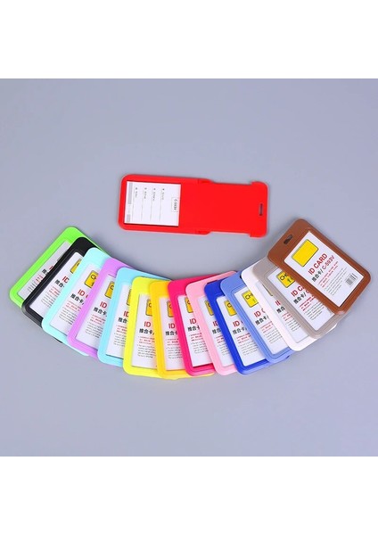 Kırmızı Kimlik Etiketi Business Pass Otobüs Kartı Kılıfı Rozet Tutucu Çok Renkli Kimlik Çalışma Izni Kılıfı Çalışanın Çalışma Kartı Kılıfı (Yurt Dışından)
