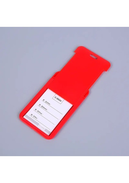 Kırmızı Kimlik Etiketi Business Pass Otobüs Kartı Kılıfı Rozet Tutucu Çok Renkli Kimlik Çalışma Izni Kılıfı Çalışanın Çalışma Kartı Kılıfı (Yurt Dışından)