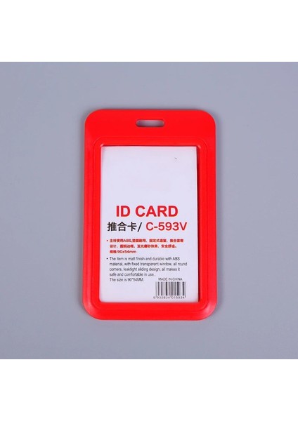 Kırmızı Kimlik Etiketi Business Pass Otobüs Kartı Kılıfı Rozet Tutucu Çok Renkli Kimlik Çalışma Izni Kılıfı Çalışanın Çalışma Kartı Kılıfı (Yurt Dışından)