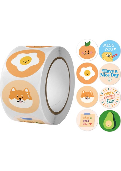QY1804-300PCS 100-500PCS Sevimli Karikatür Sızdırmazlık Çıkartmaları 1 Inç Hayvan Karalama Defteri Zarf Hediye Dekor Etiketleri Çocuk Kırtasiye Etiket (Yurt Dışından)