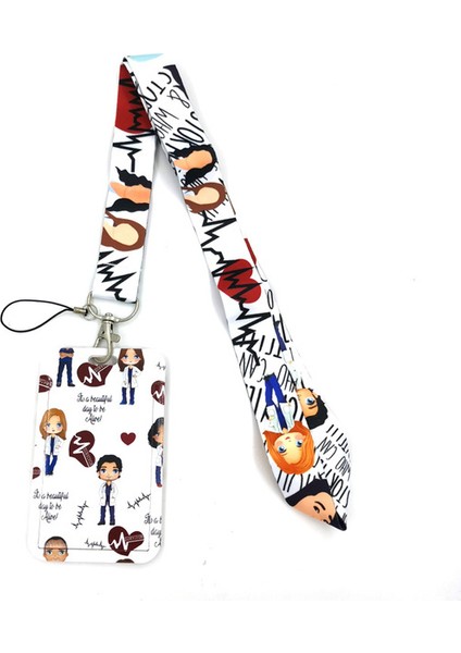 Stil 5 Grey's Anatomy Hemşire Doktor Moda Kordon Kımlık Rozeti Tutucu Otobüs Geçiş Kılıfı Kapak Kayma Bankası Kredi Kartı Tutucu Askı Kartı Tutucu (Yurt Dışından)
