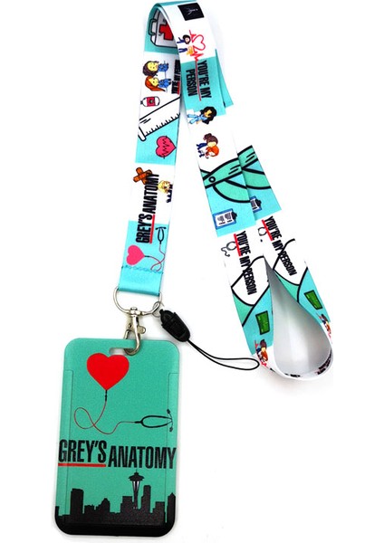 Stil 5 Grey's Anatomy Hemşire Doktor Moda Kordon Kımlık Rozeti Tutucu Otobüs Geçiş Kılıfı Kapak Kayma Bankası Kredi Kartı Tutucu Askı Kartı Tutucu (Yurt Dışından) modelleri