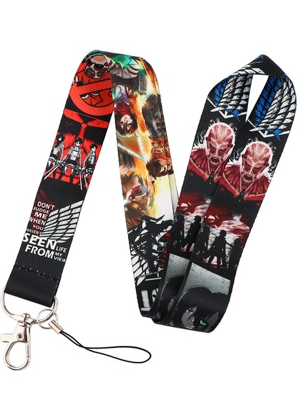 Stil 4 YL982 Japon Animesi Titan Kordon Anahtarlık Kımlık Kartı Kapak Geçiş Öğrenci Cep Telefonu Rozeti Tutucu Anahtar Aksesuarları (Yurt Dışından) modelleri