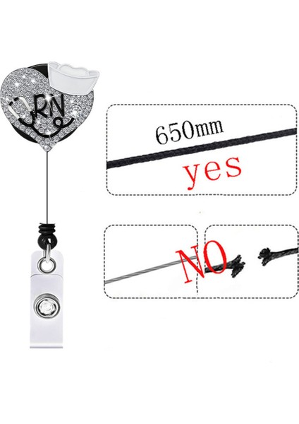 Stetoskop 1 Adet Moda Sevimli Rhinestones Geri Çekilebilir Hemşire Rozeti Makara Klip Rozet Tutucu Öğrenciler Doktor Kımlık Kartı Tutucu Anahtarlık Hediye (Yurt Dışından) fırsatları