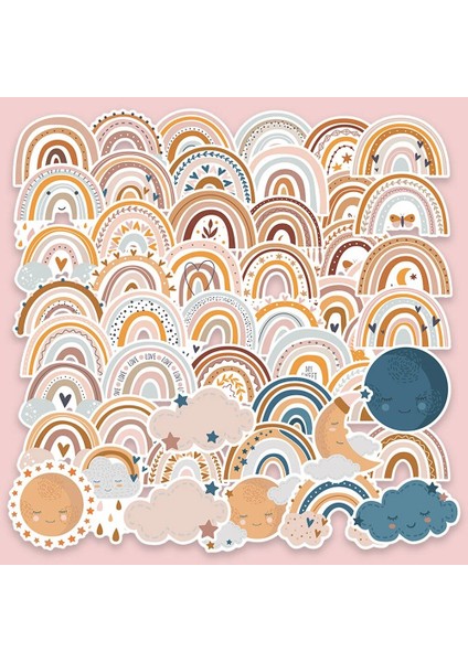 50 Adet 10/50 Adet Boho Renkli Gökkuşağı Kalp Sevimli Çıkartmalar Çıkarılabilir Kreş Duvar Çıkartmaları Sanat Posterler Çocuk Odası Kızlar Için Hediyeler (Yurt Dışından)