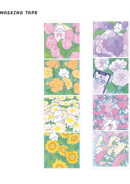 C Mr.paper 4 Stilleri 1 Adet/torba Kawaii Hayvanlar Uzun Şeritler Çıkartmalar Sevimli Karikatür Çiçekler Scrapbooking Süslemeleri Kırtasiye Çıkartmalar (Yurt Dışından)