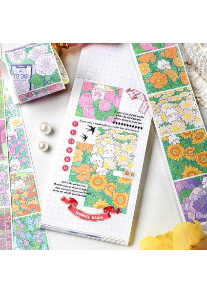 C Mr.paper 4 Stilleri 1 Adet/torba Kawaii Hayvanlar Uzun Şeritler Çıkartmalar Sevimli Karikatür Çiçekler Scrapbooking Süslemeleri Kırtasiye Çıkartmalar (Yurt Dışından) indirimleri