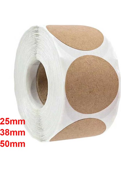 50MM 100 Adet 1 Paket 100/500 Adet Kraft Kağıt Çıkartmalar Yuvarlak Boş Etiketler El Yapımı Hediye Etiket Kağıdı Dıy Zarf Sızdırmazlık Çıkartmalar Kırtasiye (Yurt Dışından)