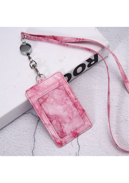 Pembe Kordon Ebru Rozet Tutucu Kart Tutucu Ayarlanabilir Boyun Askısı Kordon ile Personel Kımlık Kartı Otobüs Kımlık Organizatör Okul Kırtasiye Malzemeleri (Yurt Dışından) fırsatları