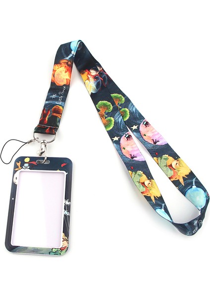 Stil 1 JF0008 Küçük Prens ve Tilki Kordon Anahtar Kımlık Kartı Spor Salonu Telefon Askısı USB Rozet Tutucu Moda Asılı Halat Kement Ipi (Yurt Dışından)