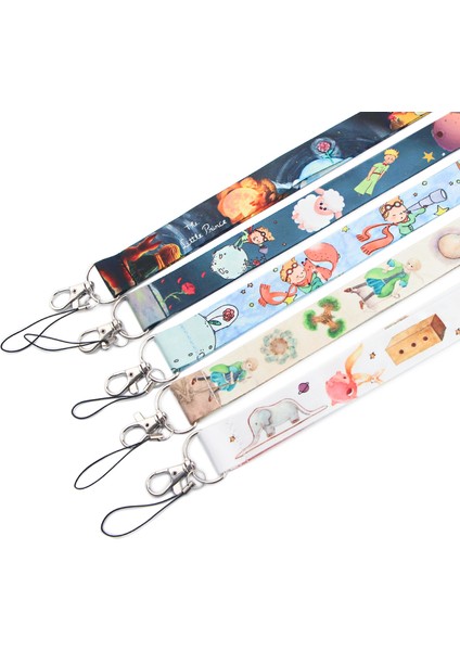 Stil 1 JF0008 Küçük Prens ve Tilki Kordon Anahtar Kımlık Kartı Spor Salonu Telefon Askısı USB Rozet Tutucu Moda Asılı Halat Kement Ipi (Yurt Dışından)