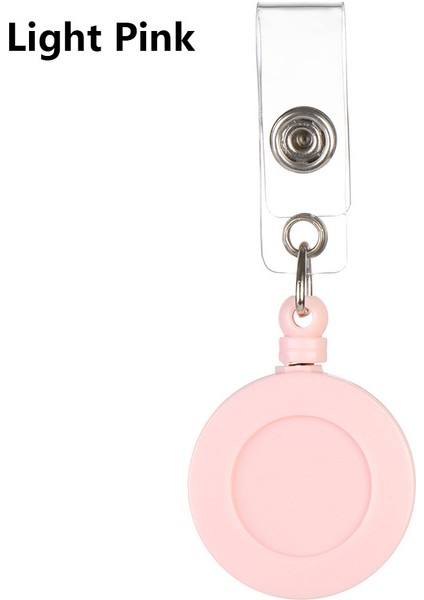 Açık Pembe 1 Adet Buzlu Geri Çekilebilir Makaralı Isimlik Kimlik Kordon Adı Etiketi Kartı Rozet Tutucu Anahtarlık Klipleri Anti-Kayıp Klip Ofis Okul Malzemeleri (Yurt Dışından)