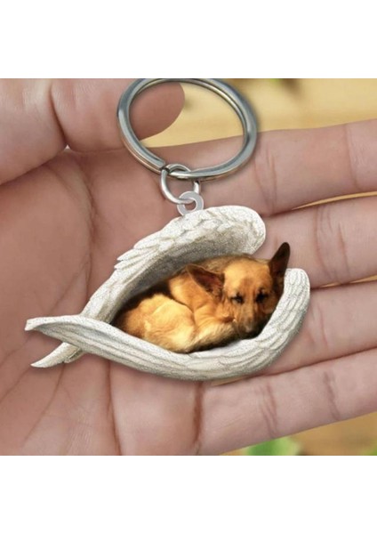 Q Akrilik Sevimli Köpek Uyuyan Melek Zincirler Hayvan Zinciri Kadın Kızlar Için Kadın Tutucu Araba Çocuklar Hediye Bırak Gemi V9E1 (Yurt Dışından)
