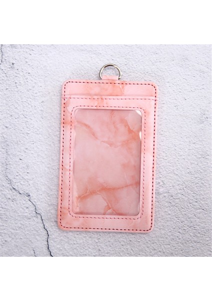 Pembe Kart Ebru Rozet Tutucu Kart Tutucu Ayarlanabilir Boyun Askısı Kordon ile Personel Kımlık Kartı Otobüs Kımlık Organizatör Okul Kırtasiye Malzemeleri (Yurt Dışından)