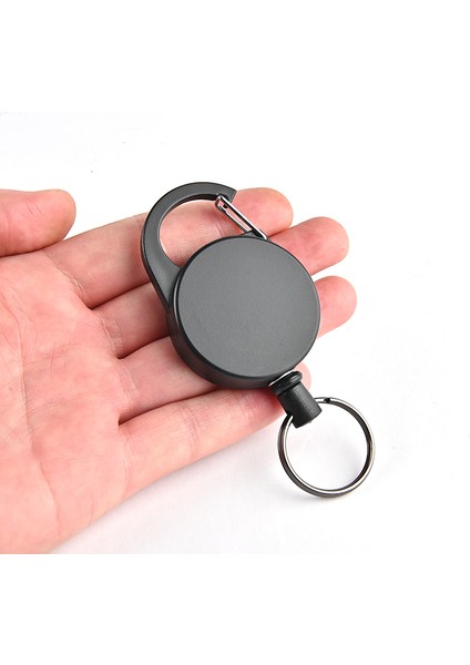 Siyah Anti-Hırsızlık Teleskopik Anahtarlık Geri Çekilebilir Kanca Anahtarlık Teleskopik Hırsız Zincir Anahtarlık Taktik Anahtarlık Aksesuarları 60 cm (Yurt Dışından) fiyatları