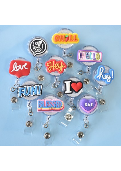 Ssk-Xh-46-46 Ifadeler Geri Çekilebilir Makaralı Isimlik Çalışma Kart Klibi Doktor Hemşire Kimlik Adı Kart Ekran Etiketi Personel Kartı Rozeti Tutucu Aksesuarları (Yurt Dışından) fırsatları