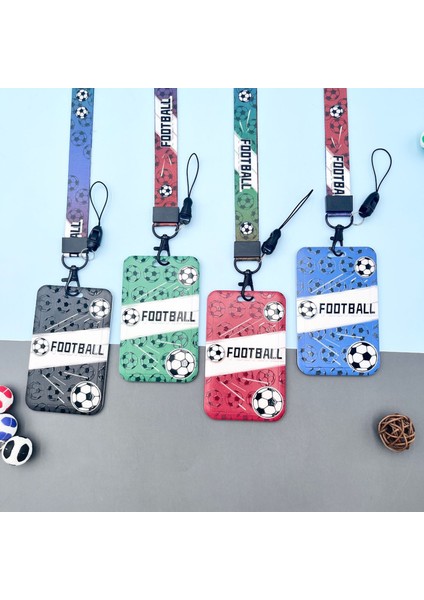Stil 4 Ins Spor Stil Futbol Kordon Kart Tutucu Tutucu Öğrenci Kimlik Kartı Geçiş Kartı Kredi Kartı Askıları Anahtarlık Hediye Copa (Yurt Dışından) fiyatları