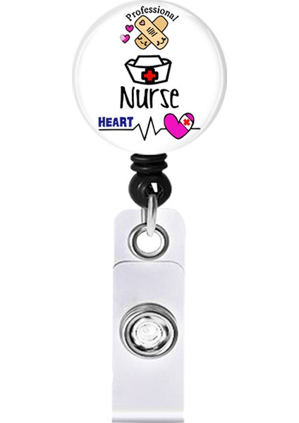 Stil 10 A0513 Hemşire Kapağı Stetoskop Bant Yardımı Abs Geri Çekilebilir Rozet Makara Çekme Kimlik Kartı Rozeti Tutucu Hemşire Rozeti Boyunluklar Okul Malzemeleri (Yurt Dışından) modelleri