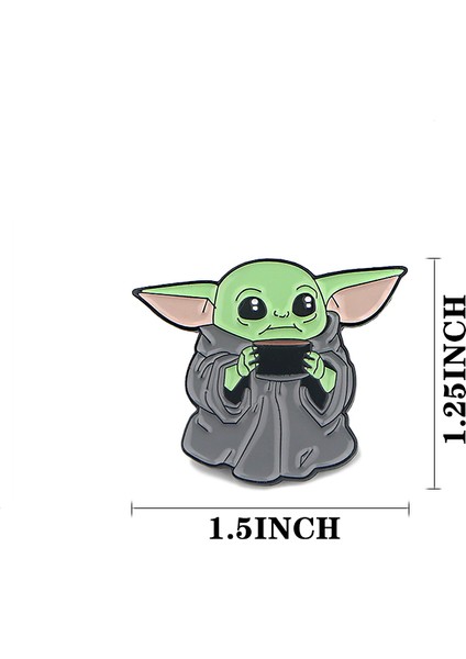 15 LT848 Sevimli Bebek Yoda Emaye Pin Yaka Iğnesi Rozeti Şapka Elbise Sırt Çantası Dekorasyon Takı Aksesuarları Hediyeler (Yurt Dışından)