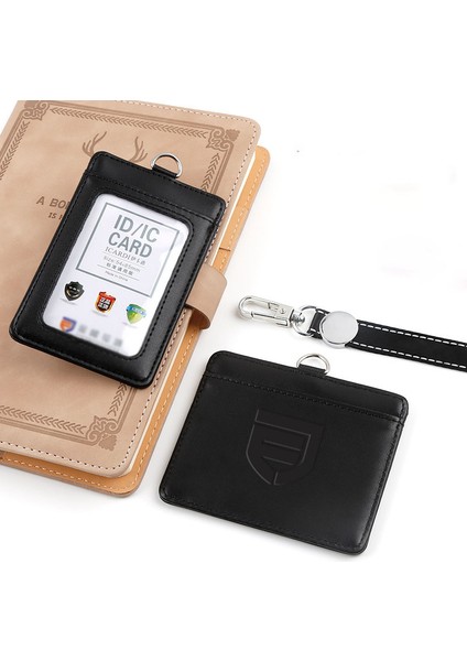 Dikey Gök Mavisi Deri Çalışma Kartı Kımlık Kartı Tutucu Öğrenci Otobüsü Erişim Kartı Rozeti Rozeti Kordon Kart Sahibinin Özel Fabrika Kart Sahibinin (Yurt Dışından) modelleri