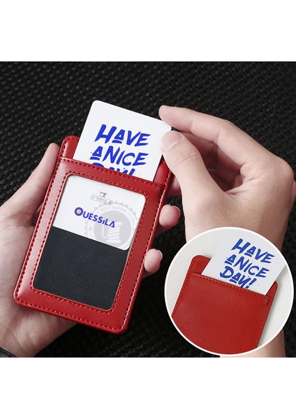 Dikey Gök Mavisi Deri Çalışma Kartı Kımlık Kartı Tutucu Öğrenci Otobüsü Erişim Kartı Rozeti Rozeti Kordon Kart Sahibinin Özel Fabrika Kart Sahibinin (Yurt Dışından) indirimleri