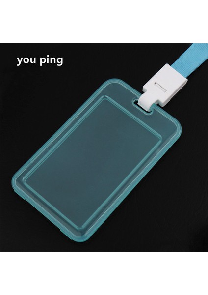 Şeffaf Mavi Yeni Şeffaf Kart Kapağı Kadın Erkek Öğrenci Otobüsü Kart Şerit Kordon Rozet Tutucu Ticari Kredi Kartları Banka Kımlık Kartı (Yurt Dışından)