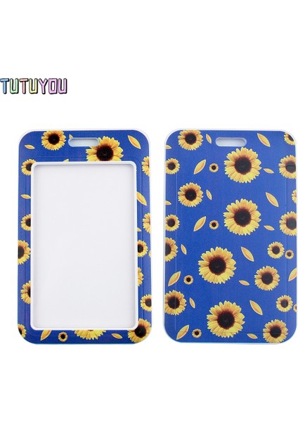 Stil 1 1 Adet PC2550 Ayçiçeği Mavi Moda Boyunluklar Kımlık Rozeti Tutucu Otobüs Geçiş Kılıfı Kapak Kayma Bankası Kredi Kartı Tutucu Askı Kart Sahibi (Yurt Dışından) fiyatları