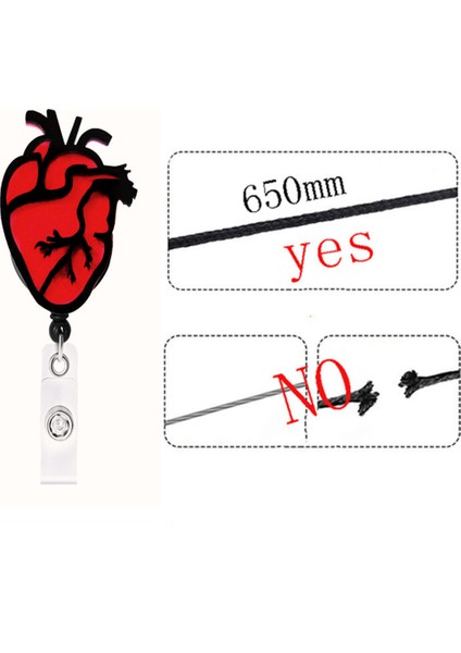 Stil 3 Sevimli Moda Kalp Şekli Geri Çekilebilir Rozet Makara Klip Rozet Tutucu Öğrenciler Doktor Kimlik Kartı Tutucu Ofis Okul Malzemeleri (Yurt Dışından)