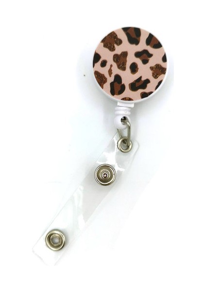 Stil 2 Klasik Leopar Baskı Kımlık Geri Çekilebilir Rozet Tutucu Makara Kımlık Rozeti Tutucu Klip Anahtarlık Isim Kartı Anahtarlık Hemşire Çalışma Süslemeleri (Yurt Dışından)