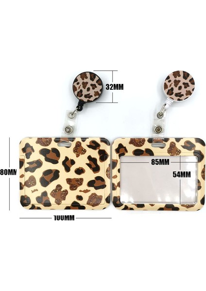 Stil 2 Klasik Leopar Baskı Kımlık Geri Çekilebilir Rozet Tutucu Makara Kımlık Rozeti Tutucu Klip Anahtarlık Isim Kartı Anahtarlık Hemşire Çalışma Süslemeleri (Yurt Dışından) fiyatları