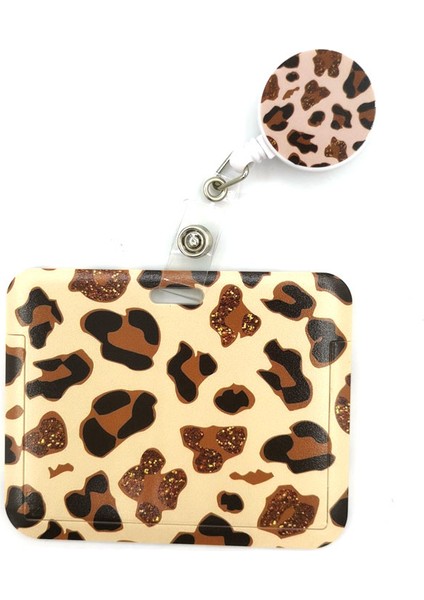 Stil 2 Klasik Leopar Baskı Kımlık Geri Çekilebilir Rozet Tutucu Makara Kımlık Rozeti Tutucu Klip Anahtarlık Isim Kartı Anahtarlık Hemşire Çalışma Süslemeleri (Yurt Dışından) fırsatları