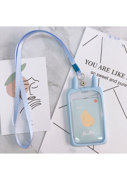 Mor Yüksek Kaliteli Kımlık Kredi Kartı Tutucu Sevimli Karikatür Silikon Otobüs Kartı Durumda Boyun Askısı Kordon Rozeti Tutucu Çocuklar Noel Hediyeleri (Yurt Dışından) indirimleri