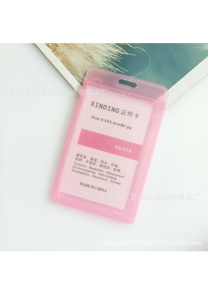 Pembe Dikey Şeffaf Pvc Personel Geçiş Otobüsü Çalışma Kartı Kapak Kol Kımlık Tutucu Rozetleri Durumda Temizle Banka Kredi Kartı Koruyucu Göğüs Etiketi (Yurt Dışından)