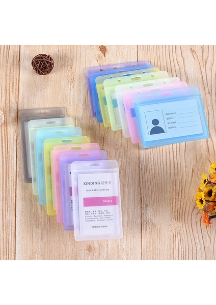 Pembe Dikey Şeffaf Pvc Personel Geçiş Otobüsü Çalışma Kartı Kapak Kol Kımlık Tutucu Rozetleri Durumda Temizle Banka Kredi Kartı Koruyucu Göğüs Etiketi (Yurt Dışından)