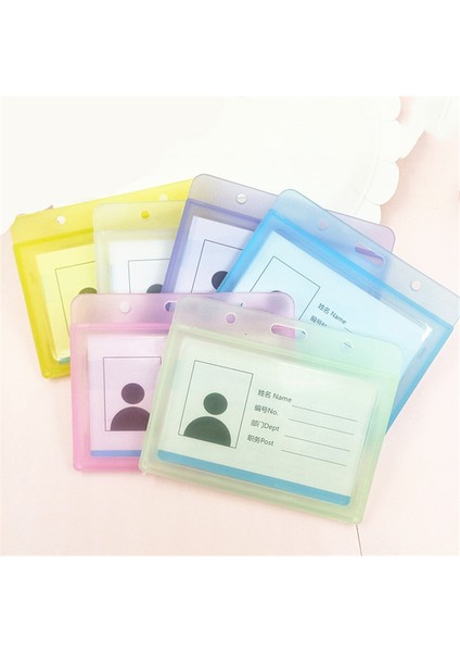 Pembe Dikey Şeffaf Pvc Personel Geçiş Otobüsü Çalışma Kartı Kapak Kol Kımlık Tutucu Rozetleri Durumda Temizle Banka Kredi Kartı Koruyucu Göğüs Etiketi (Yurt Dışından)